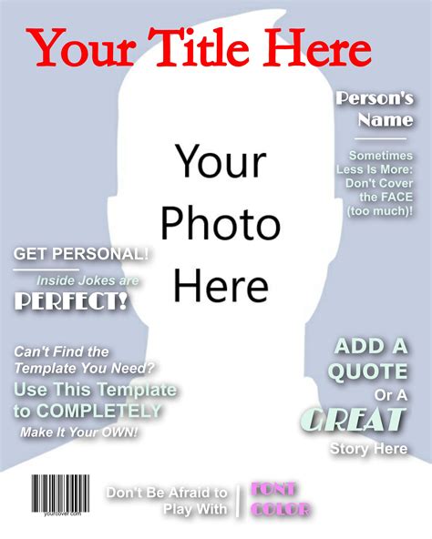 Blank Magazine Cover Template
