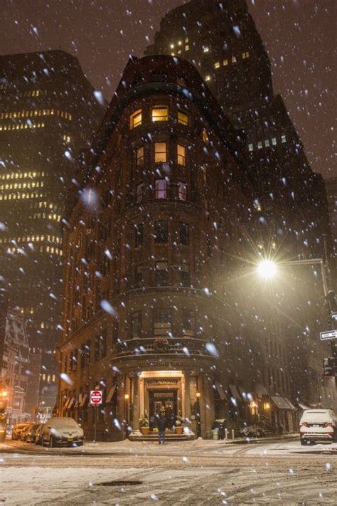 Snowfall In Lower Manhattan Fidi In The Winter New York Etsy New