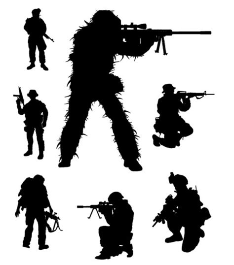 Vector Soldier Silhouettes Freevectors