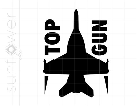 Top Gun Svg Top Gun Clipart Top Gun F18 Silhouette Cut Etsy België