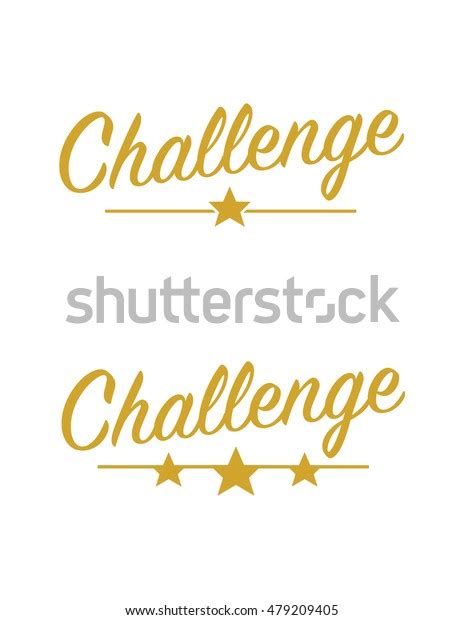 Vector Challenge Emblem Stock Vector Royalty Free 479209405