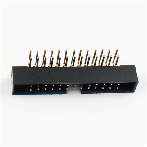 20pcs 2mm 20mm Pitch 26 Pin Right Angle Male Shrouded Idc Box Header