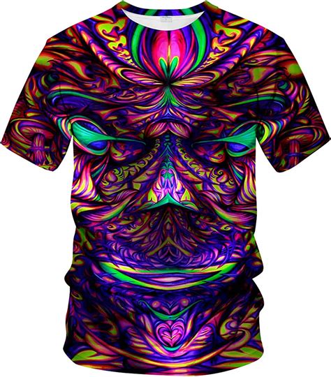 Hisayhe Trippy Psychedelic T Shirt Mens 3d Cool Graphic Short Sleeve