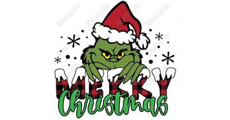 Grinch Christmas T Shirt Iron On Transfer Decal 2