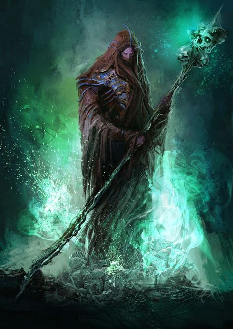 Necromancer Horror Conceüt By Dima Zasimovich Dark Fantasy Art