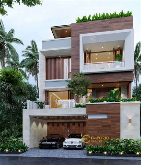 Desain Rumah Lantai Style Modern Tropis