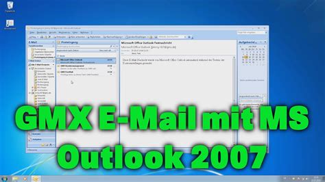 Si vous souhaitez voir cette manipulation en image vous pouvez aller sur ce didacticiel. GMX E-Mail mit Microsoft Outlook 2007 - YouTube