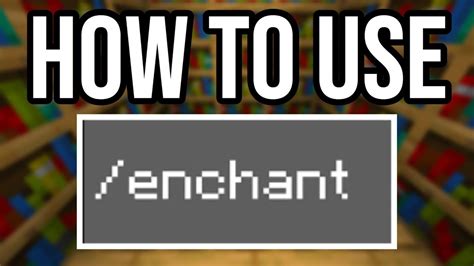 How To Use /Enchant Command In Minecraft PS4/Xbox/PE/Bedrock - YouTube