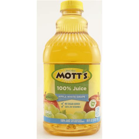Motts Apple White Grape 100 Juice 64 Oz Juice And Lemonade Reasors