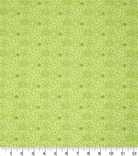 Keepsake Calico Cotton Fabric Lime Floral Joann