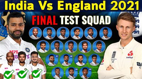 India Vs England Test Series 2021 Team India Final Test Squad Vs