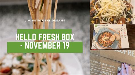 Our First Hello Fresh Box November 2019 Youtube