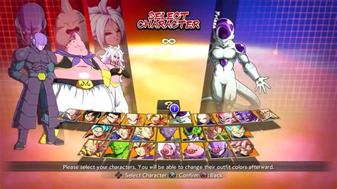 Dragon Ball Fighterz Full Character Roster All Customs