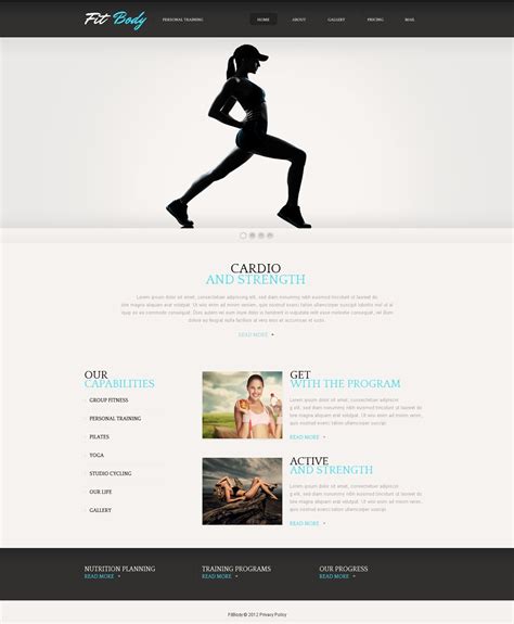 Fitness - Website Template | Wix website templates, Website template, Free website templates