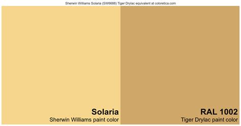 Sherwin Williams Solaria Tiger Drylac Equivalent Ral