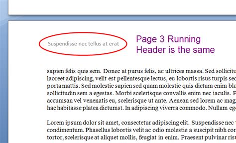 How To Add Running Headers Or Footers To A Ms Word