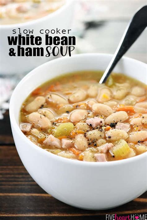 Maybe you would like to learn more about one of these? Slow Cooker Ham and Bean Soup • FIVEheartHOME