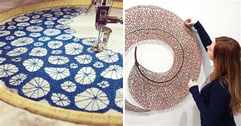 Before inserting an embroidery frame into the machine, you must. Artist Uses Home Sewing Machine To Capture Nature's Most ...