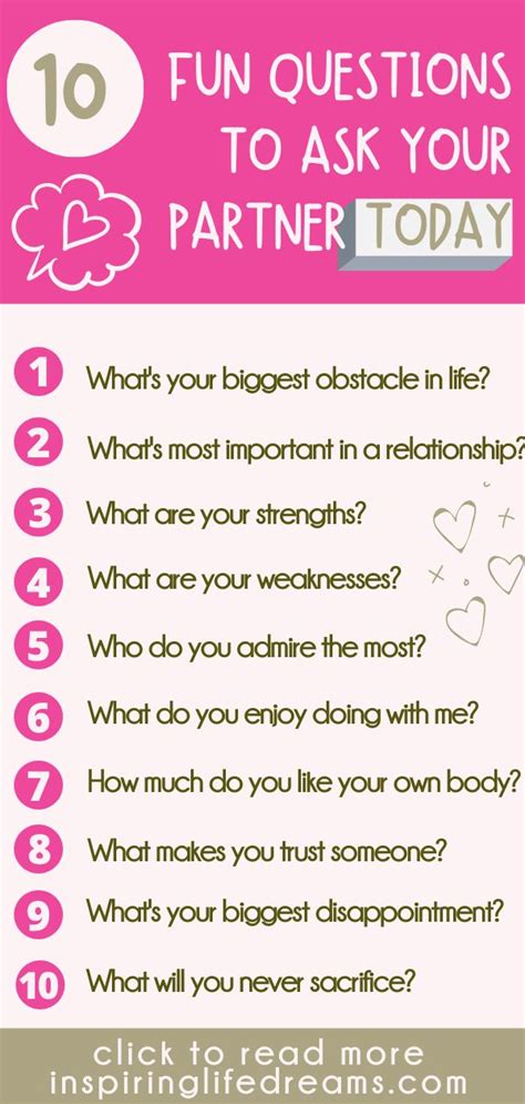 200 Fun Questions To Ask Your Spouse Let The Fun Begin Inspiring