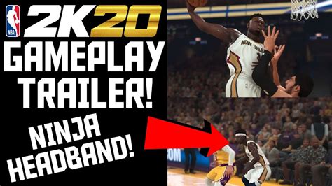 Nba 2k20 Gameplay Trailer Featuring Zion Williamson Ninja Headbands