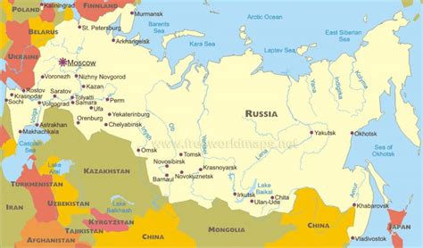 Kendi istatistiklerinizle rusya haritasını renklendirin. (Doğu Avrupa - Türkiye)Rus şehirleri haritası - Rusya ...