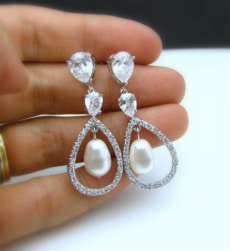 Jewelry Bridesmaid Gift Prom Party Bridal Wedding Earrings Etsy