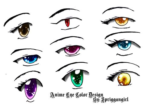 Anime Eye Color Design By Spriggangirl On Deviantart