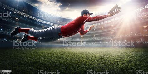 Outfielder Catching Baseball Stock Photo Download Image Now Istock