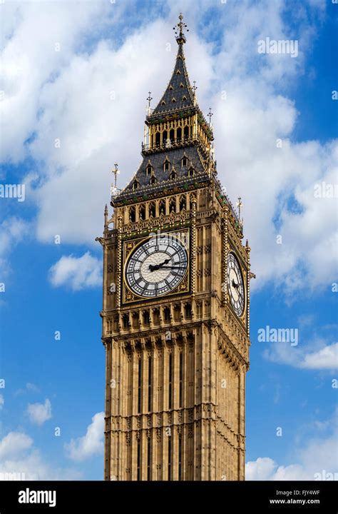 Big Ben At The Palace Of Westminster London England Uk Stock Photo