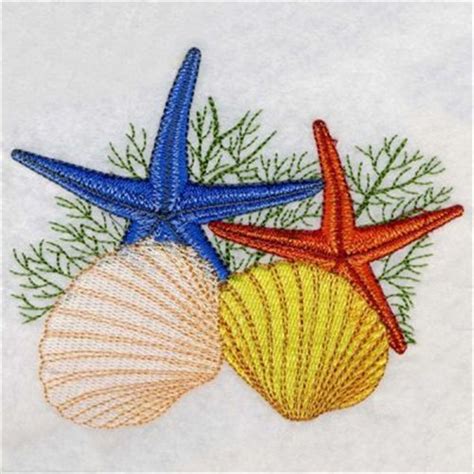 Starfish And Seashells Embroidery Designs Machine Embroidery Designs At