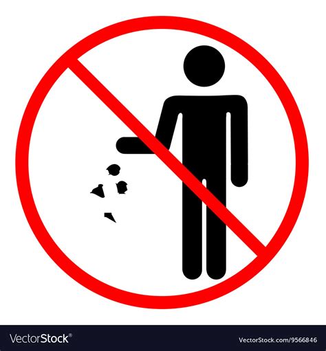 Do Not Litter Sign Royalty Free Vector Image Vectorstock