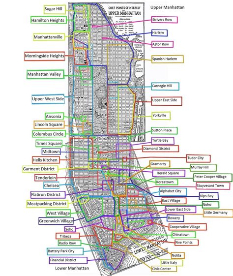 New York City Neighborhood Map World Map