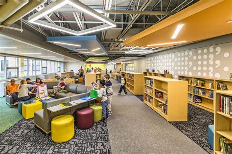 Learning Corridor At Kennedy Elementary School Library Design