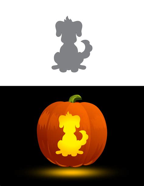 Pumpkin Carving Template Dog