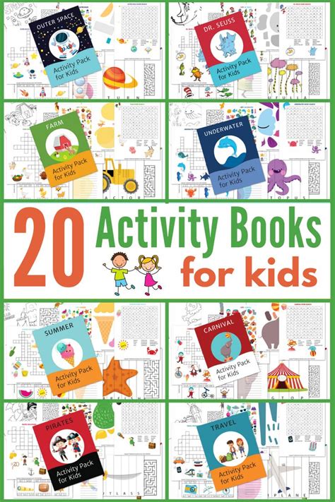 Printable Kids Activity Books Bundle Printable Activities For Kids