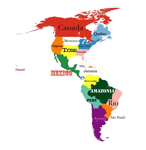 A Silly Map Of How I See The Americas Rmapsandgabriel