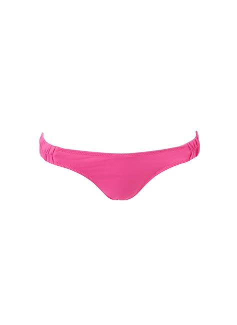 Melissa Odabash Trieste Hot Pink Ruched Bandeau Bikini Bottom