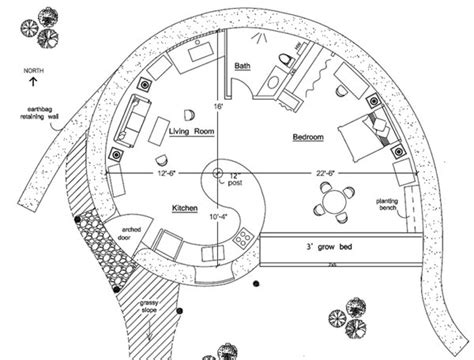 Spiral Earthbag House Plan Sustainable Life School