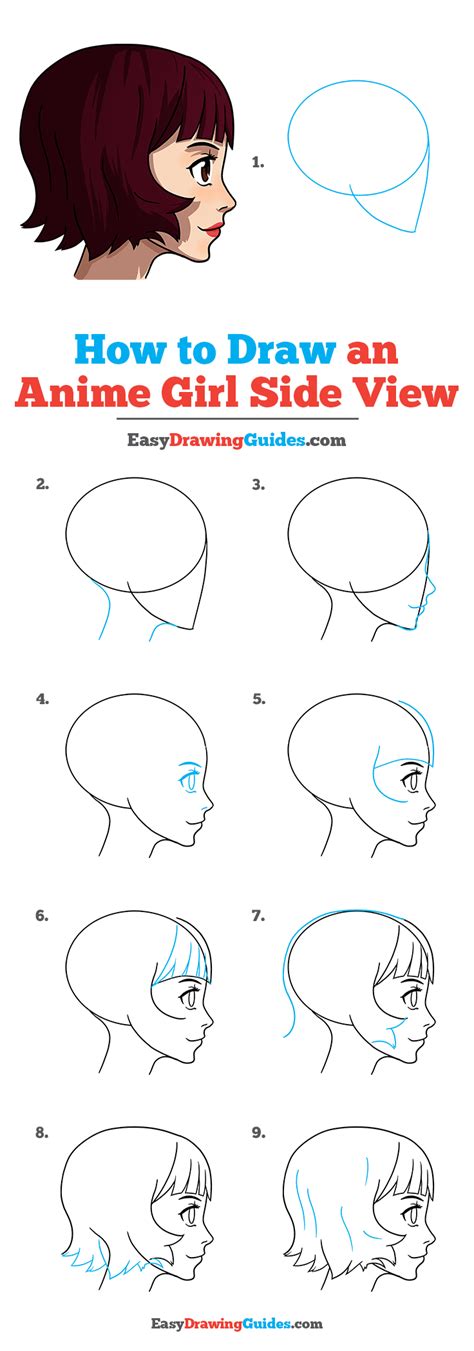 How To Draw An Anime Girl Side View Really Easy Drawing