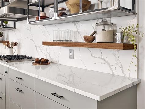 Kitchen White Quartz Backsplash Google Search Kitchen Cabinets