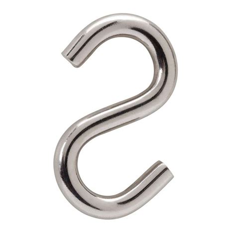L 12cm 10pack S Shaped Hanging Hooks Stainless Steel Ba