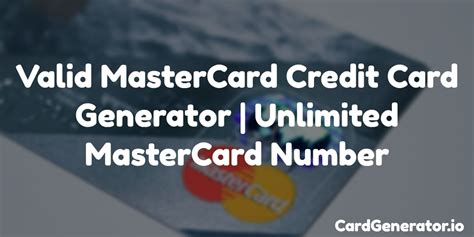 Mastercard Generator Bank Info