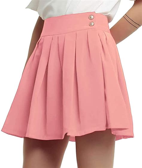 Friendly Customer Service Chouyatou Womens Double Waist Side Buttons Pleated Skirt Buy Them