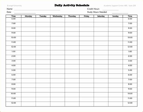 10 Microsoft Excel Weekly Schedule Template Excel Templates