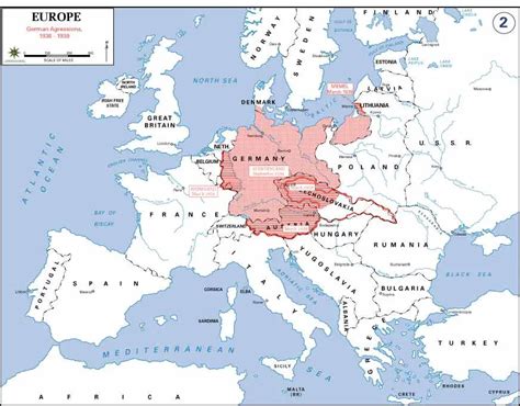 Map Of German Expansion 1936 1939
