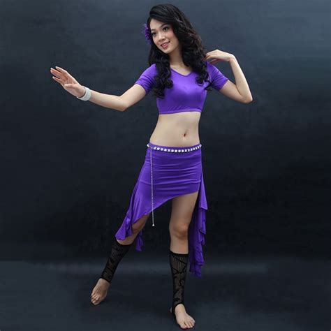 Buy 2017 Women Belly Dance Gypsy Costume 2pcs 3pcs Milk Silk Accesorios Danza