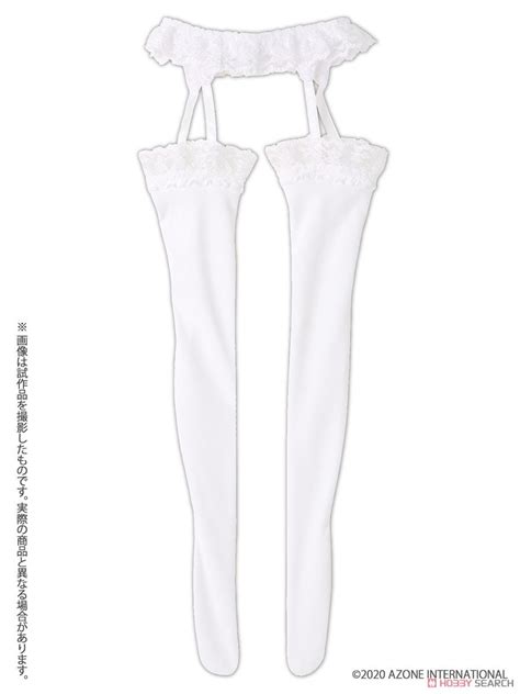 azo2 lacey garter stockings matt white fashion doll item picture1