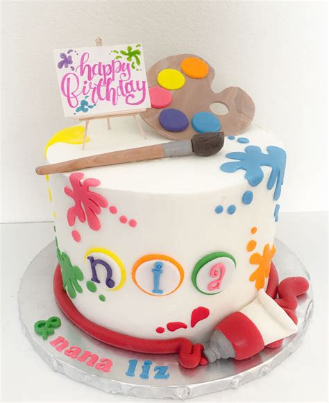 Paint Themed Cake For An Artist