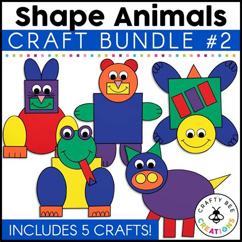 Shape Animals Craft Bundle 2 Crafty Bee Creations