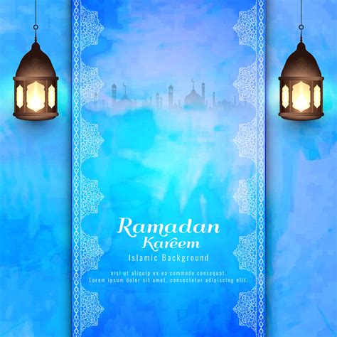 Abstract Ramadan Kareem islamic blue background 504217 Vector Art at